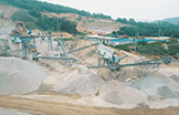 Work site of stone production line