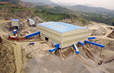 Work site of stone production line