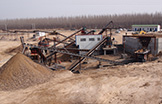 Work site of stone production line